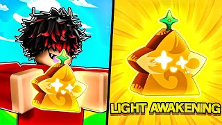 LIGHT FRUIT Awakening is INSANLY OVERPOWERED in Blox Fruits [upl. by Leirda]