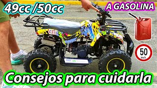 🏅Consejos y Cuidados para cuatrimotos para Niños 49 50 cc 2T ⛽ [upl. by Xylia]