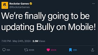 Bully Anniversary Edition Is Getting FINALLY Getting Fixed [upl. by Cozmo]