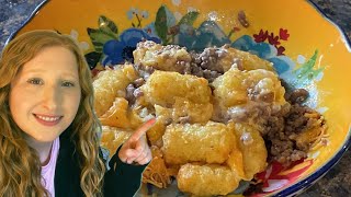 Tater Tot Casserole  Comfort Food  Budget Friendly Meal  Simple Weeknight Family Meal [upl. by Hitchcock672]