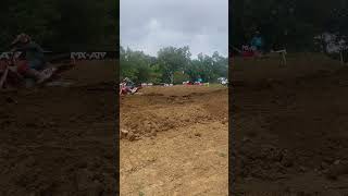 450 moto 1 insane Everyone almost crashed once the berm blew out Budds creek pro moto off camber [upl. by Drawdesemaj]