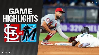 Cardinals vs Marlins Game Highlights 61724  MLB Highlights [upl. by Jeramie327]