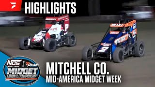 𝑯𝑰𝑮𝑯𝑳𝑰𝑮𝑯𝑻𝑺 USAC NOS Energy Drink National Midgets  Mitchell County Fairgrounds  July 10 2024 [upl. by Eedahs]