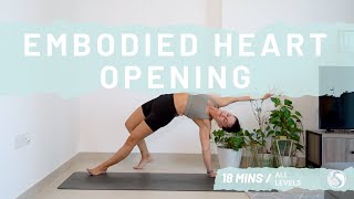 20 Minute Heart Opening Practice  Embodied Flow With Sarah White [upl. by Wahkuna257]