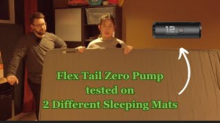 Using the Flex Tail Zero Pump on 2 different sleeping mats double vs single mattress under 3 mins [upl. by Jochebed606]