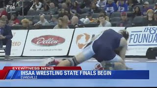 IHSAA Wrestling State Finals Begin [upl. by Irena]