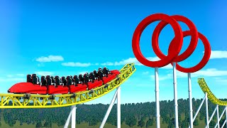 Rings Jump Roller Coaster – Planet Coaster [upl. by Nosneh]