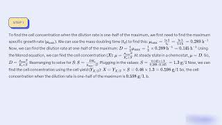 pseudomonas mathrmsp has a mass doubling time of 24 mathrmh when grown on acetate the saturation con [upl. by Rafi]