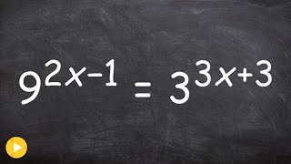 How to solve an exponential equation with two different bases [upl. by Hahn318]