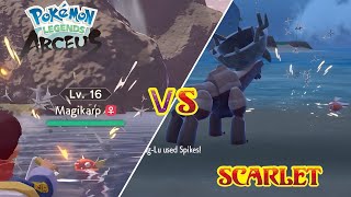 191 Spikes  Legends Arceus VS Scarlet [upl. by Fachini585]