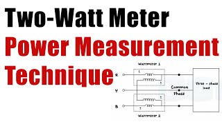 Three Phase Power Measurement Method  TWO WATT METER METHOD [upl. by Theona]