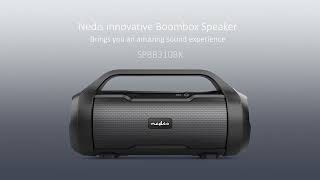 Nedis Portable Bluetooth® Party Boombox SPBB310BK [upl. by Rem]