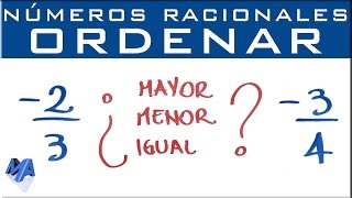 Orden de números racionales  Fracciones negativas [upl. by Adon237]