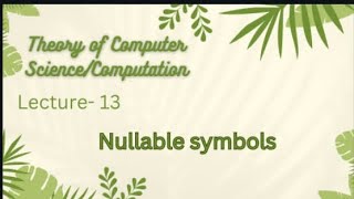 Nullable Symbols  Lecture13  dr [upl. by Furmark]