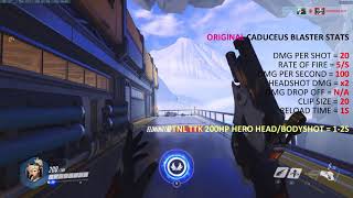 Overwatch PTR 115  Mercy Pistol Stats Caduceus Blaster During Valkyrie Ultimate [upl. by Gnaig285]