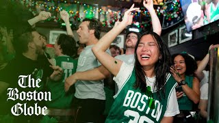 Celtics fans around Boston celebrate NBA title 18 fans react to the final buzzer [upl. by Ayoral]