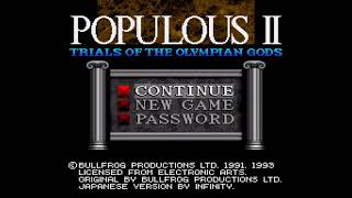 Populous II Trials of the Olympian Gods Japan  Super Famicom SFC [upl. by Lynnell]