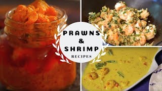 Prawns And Shrimp Recipes  Chilly Garlic Prawns  Prawns Caldeen  Prawns Pickle [upl. by Neelyam]