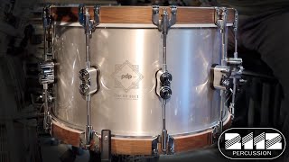 PDP Concept Select Aluminum Wood Hoop Snare Drum 8x14 [upl. by Shirlene185]