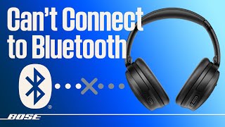 Bose Wireless Headphones – Cant Connect Bluetooth® Device [upl. by Drarej943]