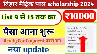 Matric Scholarship 2024 Ka Rupya kab Aayega  Ready for Payment walon ka Rupya kab aayega  ₹10000 [upl. by Shel]