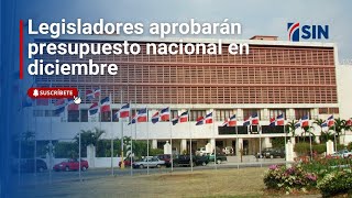 Legisladores aprobarán presupuesto nacional en diciembre [upl. by Llehcim]