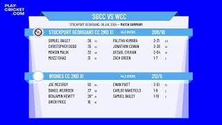 Stockport Georgians CC 2nd XI v Widnes CC 2nd XI [upl. by Bernette]