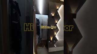 Led panel with hidden door 🚪 👀 carpenter home interiorwooddesign homeinterior homeinterior [upl. by Noirad566]