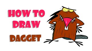 How to Draw Daggett  angry beaver [upl. by Mattheus]