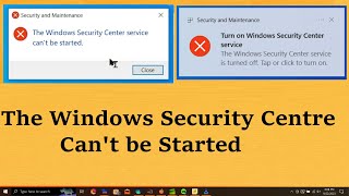 The Windows Security Center service cant be started error in Windows 10 amp 11 Six Solutions [upl. by Jsandye]