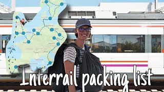 Interrail Eurail packing list  light amp eco friendly  backpacking Europe by train [upl. by Aldred]