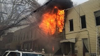 FDNY  OnScene Raw Video  Brooklyn 4th Alarm Box 1898  112214 [upl. by Ahtelat]