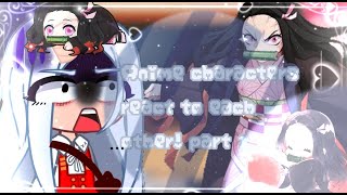 Anime Characters react to each otherpart 1 Nezuko KamadoTrickyXia 3K special💐 [upl. by Enreval]