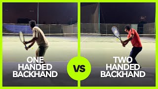 One hand vs two handed Backhand  Benefits and Differences [upl. by Maibach]