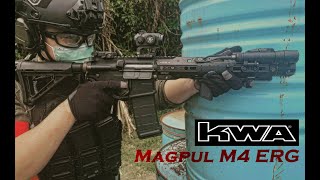 KWA PTS M4 ERG Magpul Recoil AEG RIFLE SETUP [upl. by Suoirtemed]