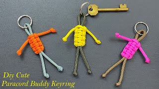 How To Make A Paracord Buddy Keyring Tutorial  Keychain  Paracord Zipper Pull Lanyard Tutorial [upl. by Esilegna]