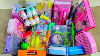 ultimate great collection of stationery from the box collection of pencil case colour pen eraser [upl. by Lorelie]