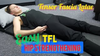 EASY TFL Tensor Fascia Latae Modified Hip Strengthening Exercise  Dr Chang Health [upl. by Kally525]