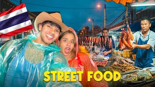 Eating Weird Street Food In Thailand 🐌 🐊🦂  24 Hours Challenge  Yash and Hass  සිංහල Vlog [upl. by Ardith]