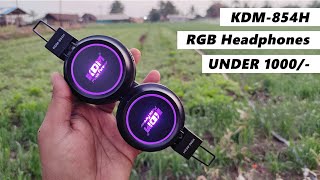 KDM 854H RGB Headphones Unboxing And Full Review [upl. by Risteau]