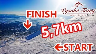 Vysoké Tatry – Tatranská Lomnica toptobottom ride from 2190m 17122017 [upl. by Eitsym]