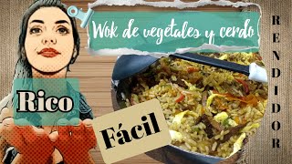 HACELO YA WOK DE CERDO Y VEGETALES SALTEADOSRECETA FÁCIL COCINA CASERA [upl. by Eibur]