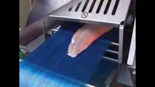 NOCK TFE 350 skinning salmon fillets  Lachsfilets enthäuten [upl. by Llenor]