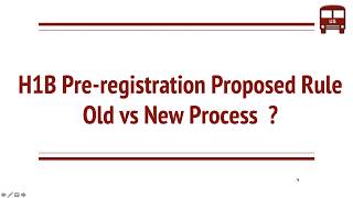 H1B Pre Registration Process  New Proposed Rule by USCIS  Whats Changed [upl. by Assirolc829]