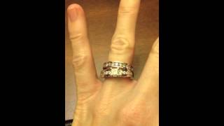 HELZBERG CERTIFIED 1 12ctw Princess Cut Diamond 14K White Gold Bridal Set [upl. by Nhguavoj]