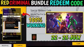 FREE FIRE REDEEM CODE TODAY 22 JULY REDEEM CODE FREE FIRE  FF REDEEM CODE TODAY 22 JULY FF [upl. by Anailuj49]