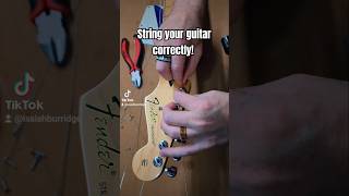 String your guitar correctly guitar guitartips guitarmaintenance didyouknow diy fender [upl. by Laenaj]