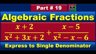 Part19 Algebraic Fractions  gcsemaths algebraicfractions [upl. by Uriiah]