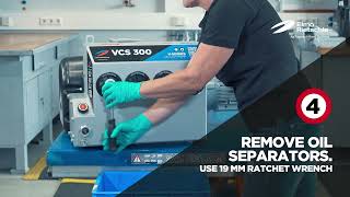 How to Change Oil and Separators  Elmo Rietschle VCS 200 amp VCS 300 [upl. by Scotney]