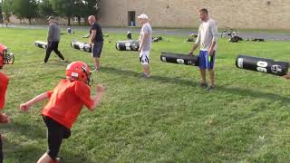 Youth Football Tackling Drills  Foot Swoop and Upper Cut [upl. by Wende677]